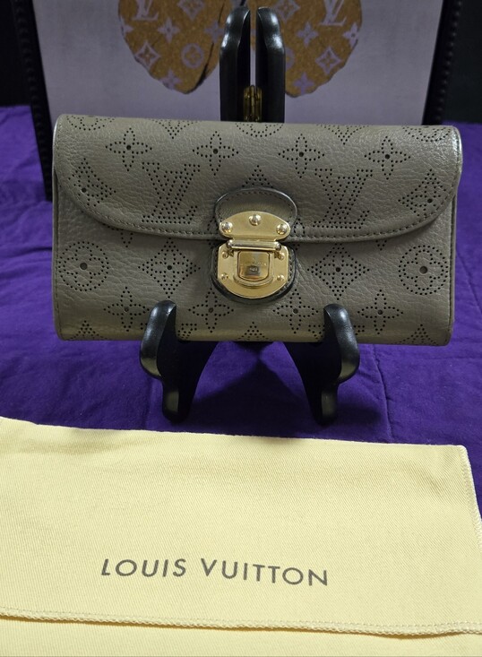 Louis Vuitton Handbags - Louis Vuitton Mahina Amelia Taupe Perforated Monogram Leather Wallet